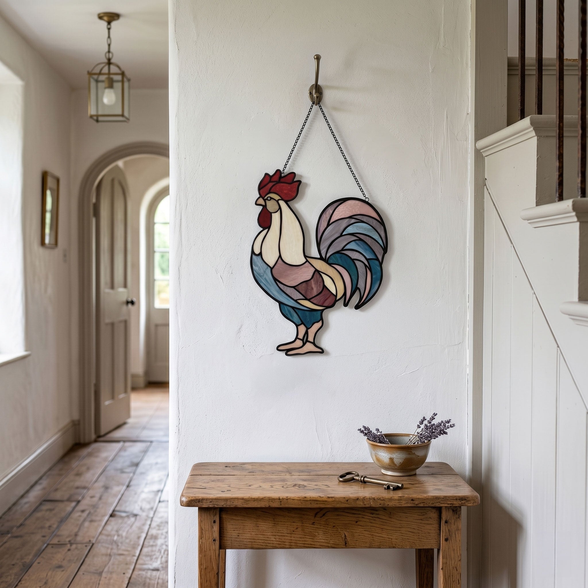 Rooster Stained Glass Pattern PDF & PNG