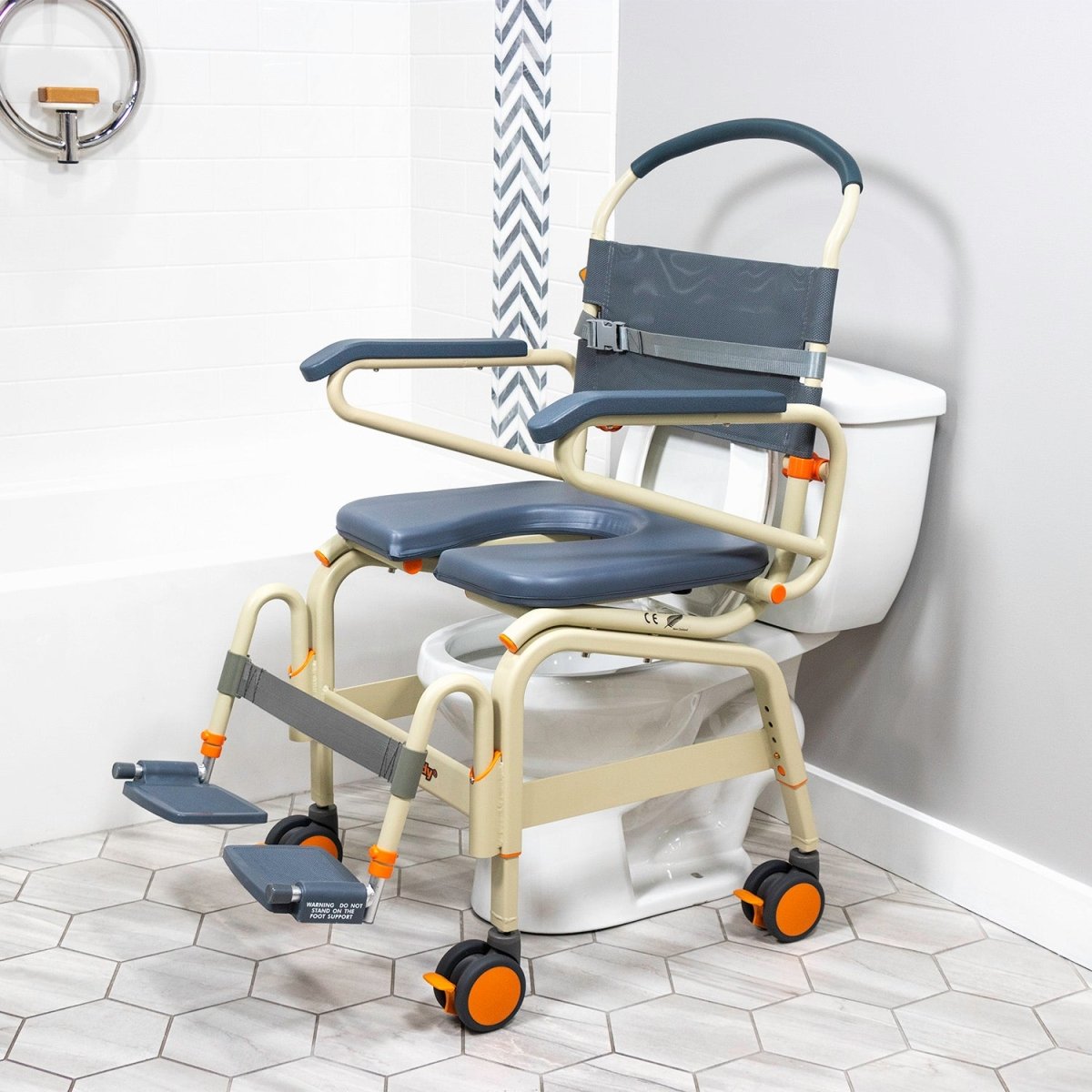 Wide Roll-In Shower Chair